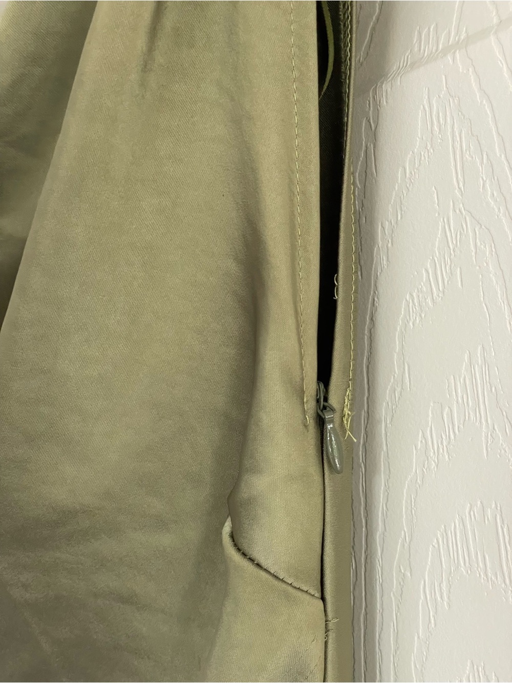 NWT Olive Green Satin Cowl Neck Midi Dress wedding guest fall wedding bridesmaid - Picture 7 of 13